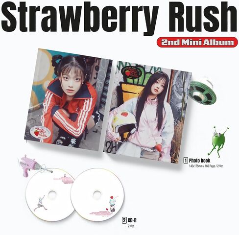 CHUU - 2nd Mini Album [Strawberry Rush] (Strawberry Ver.) CD-R + Certificate of merit + Medal Coaster + Photo card + 2 Extra Photocards in Saudi Arabia