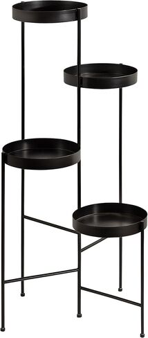 Kate and Laurel Finn Modern 4-Tier Plant Stand, 10 x 11 x 44, Gold, Folding Lightweight Plant Stand for Decorative Display and Storage in Saudi Arabia