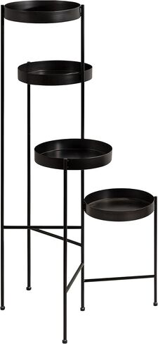 Kate and Laurel Finn Modern 4-Tier Plant Stand, 10 x 11 x 44, Gold, Folding Lightweight Plant Stand for Decorative Display and Storage in Saudi Arabia