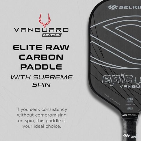 2024 Selkirk Vanguard Control Pickleball Paddle | Quad Carbon Fiber Pickleball Paddle with a Polypropylene X5+ 16mm Core | Pickleball Rackets Made in The USA | Invikta Midweight in Saudi Arabia