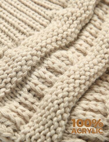 Slouchy Beanies for Women Cable Knit Winter Hats Ladies Gifts Chunky Skull Cap Thick Warm Stocking Caps for Cold Weather in Saudi Arabia