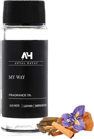 Hotel Scents My Way 50mL Essential Oil Scent Diffusers - Antal Hayat - Home Luxury Scents - Lemon, Comforting Sandalwood, Warm Cedarwood & Pretty Iris - Diffuser Oil Blends for Aromatherapy in Kuwait
