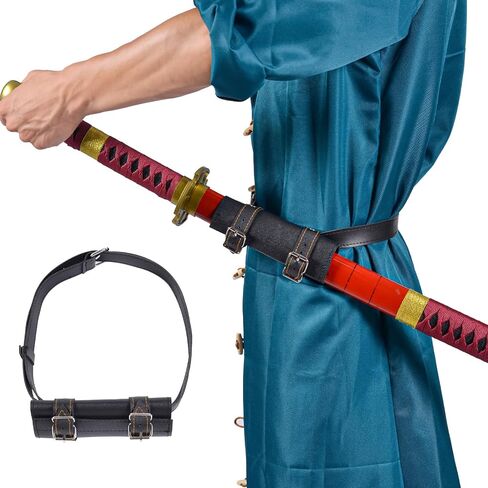 Sword Holster, Adjustable Cosplay Sword Belt to Hold 1 Sword，Leather Ring Belt Holster,Katana Holder Belt for Ninja Hero Cosplay Anime Costume in Saudi Arabia