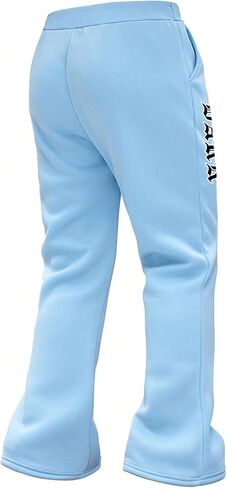 GORGLITTER Men's Graphic Drawstring Jogger Sweatpants Flare Leg Lounge Pants with Pockets in Saudi Arabia