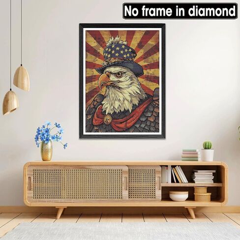 Biishow Diamond Art Kits for Adults Eagle - 30x40cm Diamond Art Painting Accessories Animal Full Drill Round Rhinestone Cross Stitch Embroidery Canvas, Ideal for DIY Craft & Home Wall Decor H8 in Saudi Arabia