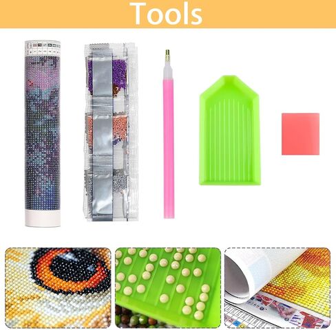 Biishow Diamond Art Kits for Adults Eagle - 30x40cm Diamond Art Painting Accessories Animal Full Drill Round Rhinestone Cross Stitch Embroidery Canvas, Ideal for DIY Craft & Home Wall Decor H8 in Saudi Arabia