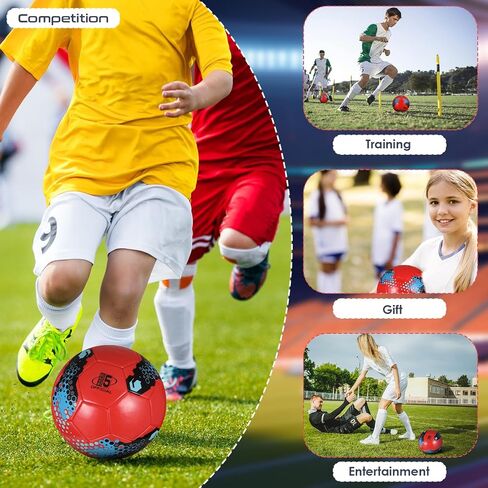 Professional Leather Football Official Soccer Ball Size 5, Soccer Balls Team Sport Training League Futbol Balls Bola, Professional World Cup Child Adult Football in Saudi Arabia