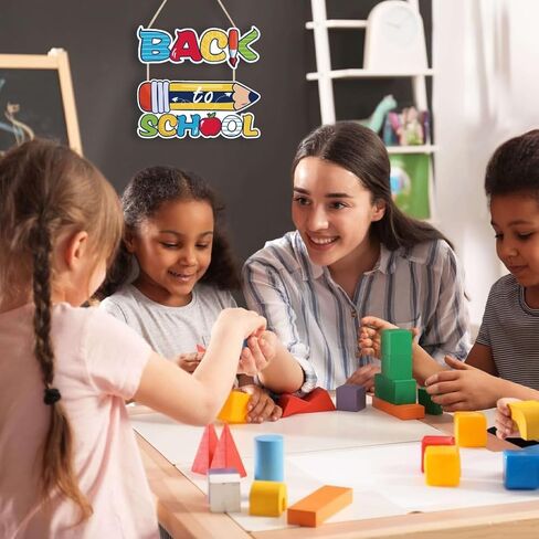 أشياء مذهلة زرقاء تحدث هنا علامة خشبية (9.3 بوصة × 12 بوصة)، ديكورات لوحة علمية لباب المدرسة في اليوم الأول من المدرسة، تعليق على الحائط للعودة إلى المدرسة للفصول الدراسية وغرفة الأطفال في مرحلة ما قبل المدرسة ورياض الأطفال in Saudi Arabia