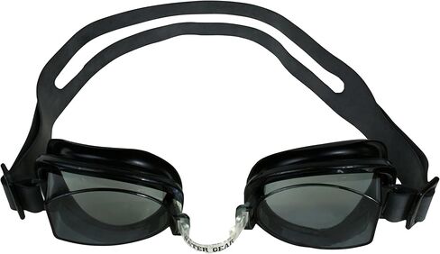 Water Gear No-Leak Anti-Fog Swim Goggles - Adjustable Durable Split Headband and Nose Strap - with UV Protection in Saudi Arabia