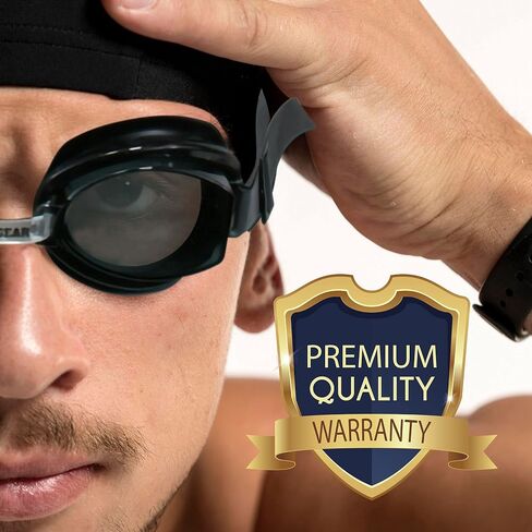 Water Gear No-Leak Anti-Fog Swim Goggles - Adjustable Durable Split Headband and Nose Strap - with UV Protection in Saudi Arabia