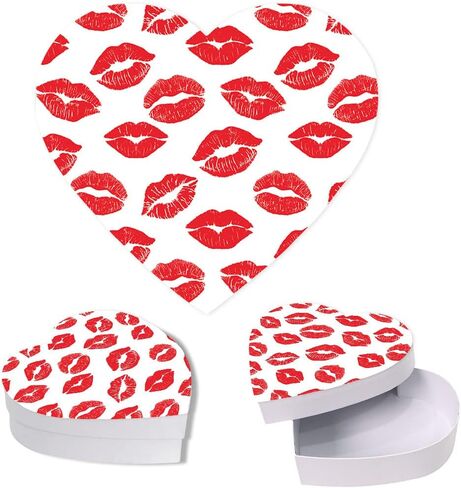 Andaz Press Heart Shaped Gift Box With Lid Reusable Heart Shaped Box For Tacos, Lets Taco Bout Taco Heart Box Birthday Gift Box, Food Safe Gift Boxes, 8"X6", 1-Pack in Saudi Arabia