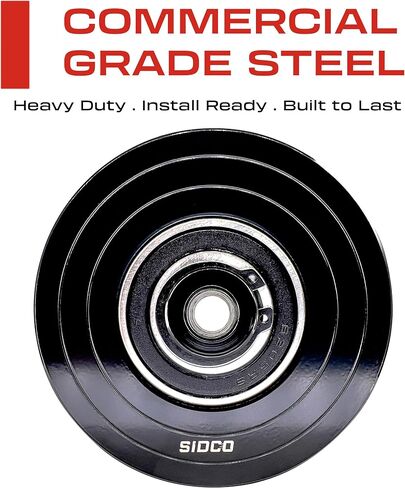 4 Inch V-Groove Wheel - Solid Steel - Sliding Gate Wheel – Heavy Duty –Track Wheel - Metal Gate Wheel - Inverted V Shape Wheel for Slide Gates with Bolt V Groove in Saudi Arabia