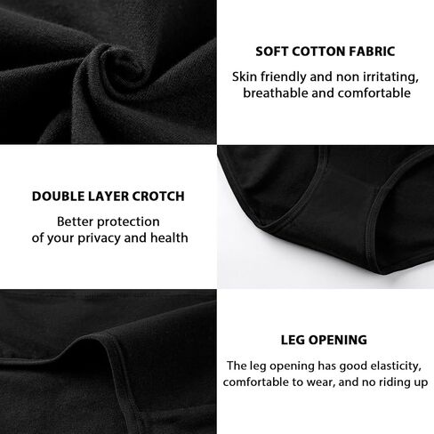 OLIKEME High Waisted Underwear for Women Cotton Slight Tummy Control Panties Postpartum Soft Full Coverage Briefs 5 Pack in Saudi Arabia