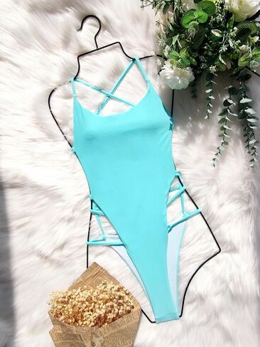 Women Sexy Thong One Piece Swimsuit Female Bather Swimwear Bathing Suit Swim Beach Bikini in Saudi Arabia