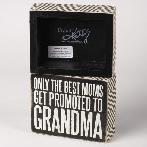 Primitives by Kathy Classic Box Sign, 3" Square, TGIF Grandma in Saudi Arabia