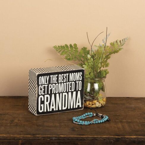 Primitives by Kathy Classic Box Sign, 3" Square, TGIF Grandma in Saudi Arabia