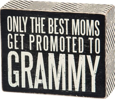Primitives by Kathy Classic Box Sign, 3" Square, TGIF Grandma in Saudi Arabia