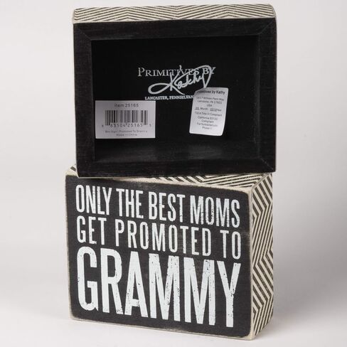 Primitives by Kathy Classic Box Sign, 3" Square, TGIF Grandma in Saudi Arabia