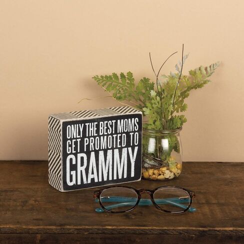Primitives by Kathy Classic Box Sign, 3" Square, TGIF Grandma in Saudi Arabia