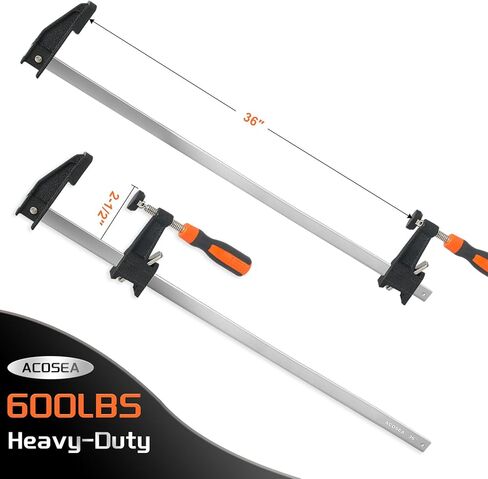 Woodworking Clamps,4-Pack 36 Inch Long Bar Clamps Heavy Duty Adjustable and Release Quickly,Wood Clamps Throat Depth 2.5 Inch Clamps Force 600 Lbs in Kuwait