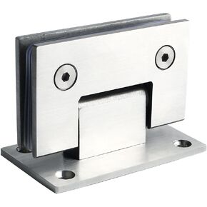 Alise Glass Shower Door Hinges, 90 Degree Shower Door Hinges for Glass Doors,Heavy Duty Stainless Steel Cabinet Hinges Wall to Glass,Frameless Shower Doors Hardware Replacement Part,Black(2P)