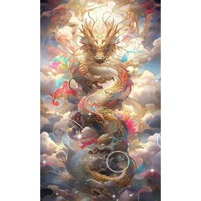 YarnMate Dragon Diamond Painting Kits for Adults Beginners,Dragon Diamond Art Kits Full Drill,5D DIY Crystal Gem Art for Gifts Home Wall Decor (12×20 inch)