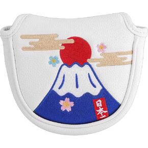 SHABIER Mt. Fuji, Japan Design Mallet Putter Headcover with Centre Shafted for Mallet Headcover