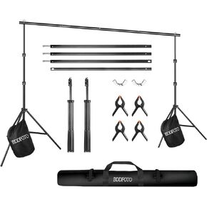 NEW Upgraded Backdrop Stand 6.5x10FT/2x3M,BDDFOTO Photo Background Stand Support Kit for Photography Studio and Party Celebration Event,with Portable Canvas Bag