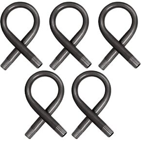 Midline Valve 1/4" Pigtail pipe, MIP Brass Angle Fittings for Gas Regulators and Hoses (5 Pack)