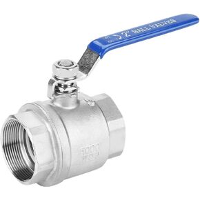 Ball Valve Female Thread 2" 304 Stainless Steel Two Piece Full Port Female Thread Ball Valve 2" DN50 1000 WOG -20~200 ℃ for Water, Oil and Non-flammable Gas