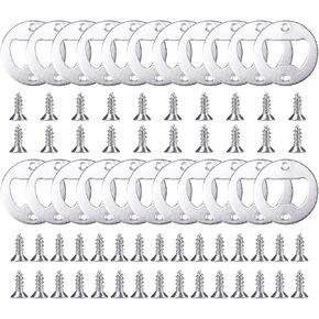 22 Sets Bottle Opener Inserts Stainless Steel Bottle Cap Opener Inserts Kit with Screws Metal Beer Wine Hardware Parts Accessories Bottle Opener DIY Resin Mould Kit Bottle Opener Hardware Parts Supply