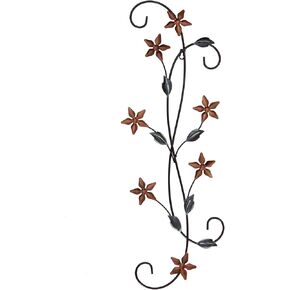 ديكور الموئل 27.94 سم × 76.2 سم لوحة فنية جدارية معدنية من الزهور من Chemilla in Kuwait