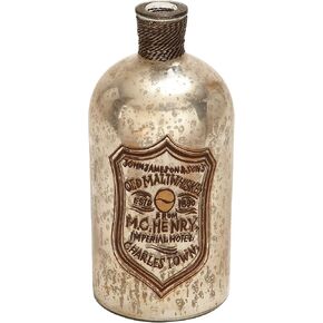 Deco 79 Glass Bottle with 4-Inch Unique Home Accents, 9-Inch