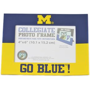 Collegiate Pulse Michigan Wolverines PVC Photo Frame, Holds 4"X6" Pictures