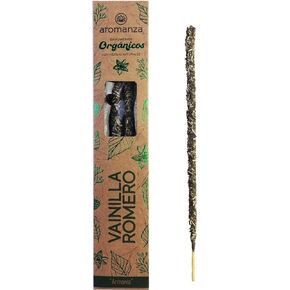 Premium Organic Incense. Hand Made. Natural Flowers, Resins, Wood. Breath Nature. Feel Better Gift. 6 Count. (Vanilla/Rosemary/Harmony)
