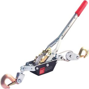 Come Along Winch,5 Ton Capacity with 11.5FT Steel Cable,Heavy Duty Come Along Tool with Dual Gears,3 Hooks,Hand Winch Tool for Road Vehicle Recovery and Pulling Tree,Fence Stretcher,Frame
