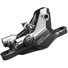 SHIMANO Deore BR-M6100 Disc Brake Caliper - Front or Rear, Hydraulic, Resin Pads, Gray