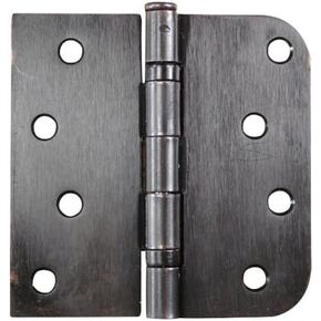 Hinge Outlet Exterior Ball Bearing Door Hinges - 4 Inch Square - Solid Steel (Oil Rubbed Bronze, 2 Pack)