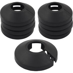 16mm PP Plastic Pipe Cover Decoration, Water Pipe Drain Line Escutcheon Collar Pipe Cover Fit for 0.63 Inches Outer Diameter Pipe, Pack of 12 (White)