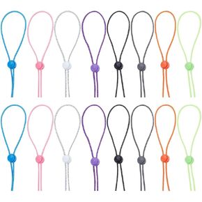FREEBLOSS 16pcs Bungee Cord Strap Kit for Swim Goggle Bungee Strap Goggles Adjustable Replacement Goggle Straps Replacement Swimming Goggle Strap with Cord Lock Clamp Goggles Elastic Strap