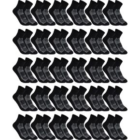 30 Pack Men's Ankle Socks with Cushion Athletic Sport Running Socks Moisture Wicking Socks Bulk for Men and Women