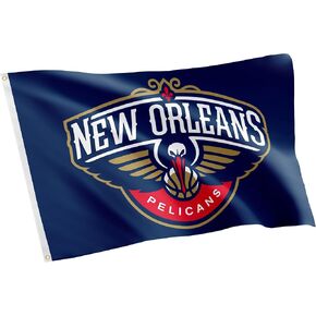 Desert Cactus New Orleans Pelicans Flag NBA 100% Polyester Indoor Outdoor 3x5 feet National Basketball Association Team Flags (Flag #2)