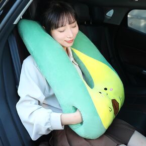 Kids Travel Pillow for Car Seat with Hand Muff, Cartoon Neck & Headrest Seat Belt Pillow for Car Road Trips Long-Distance Travel Sleeping Pillow for Adults and Children, Koala