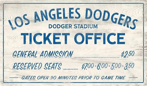 New Retro Funny Dodger Stadium Ticket Office Vintage Wood Sign 6 x 12inches （30x15cm） Farmhouse Wall Cafe Rustic Kitchen Plaque Home Decor in Saudi Arabia