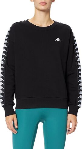 سويت شيرت Kappa Janka 310021-19-4006، نسائي، كافيار، L أسود in Kuwait