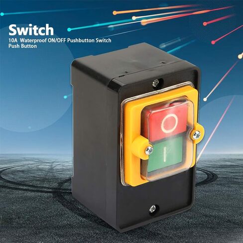 Push Button Switch, 10A Waterproof ON/Off Pushbutton Switch Push Button Motor On Off Switch Start Stop Switch Self Lock Mechanical Equipment Control Station in Saudi Arabia
