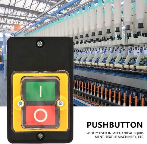Push Button Switch, 10A Waterproof ON/Off Pushbutton Switch Push Button Motor On Off Switch Start Stop Switch Self Lock Mechanical Equipment Control Station in Saudi Arabia