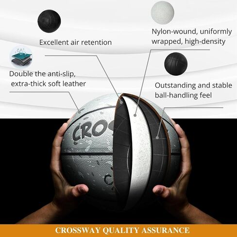 Outdoor Basketball Composite Leather Ultra-Grip – Size 5 6 7 Indoor Basketballs Excellent Bounce Durable with Pump in Saudi Arabia
