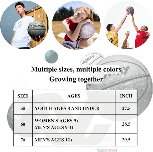 Outdoor Basketball Composite Leather Ultra-Grip – Size 5 6 7 Indoor Basketballs Excellent Bounce Durable with Pump in Saudi Arabia