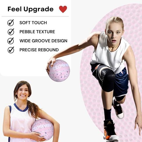 Outdoor Basketball Composite Leather Ultra-Grip – Size 5 6 7 Indoor Basketballs Excellent Bounce Durable with Pump in Saudi Arabia